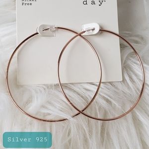 A New Day Over Sterling Silver 925 Endless Hoop